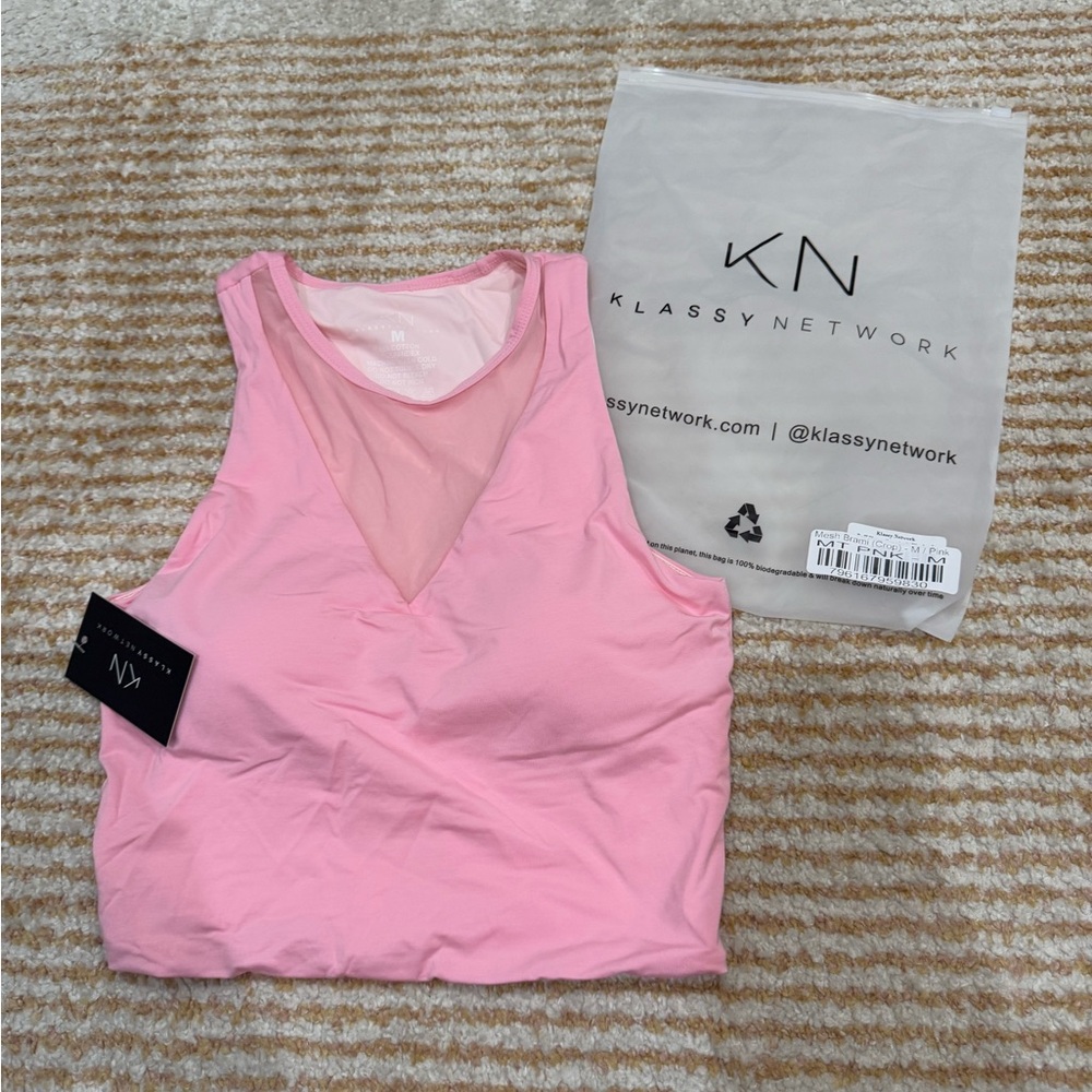 Klassy Network Pink Mesh Brami crop size medium